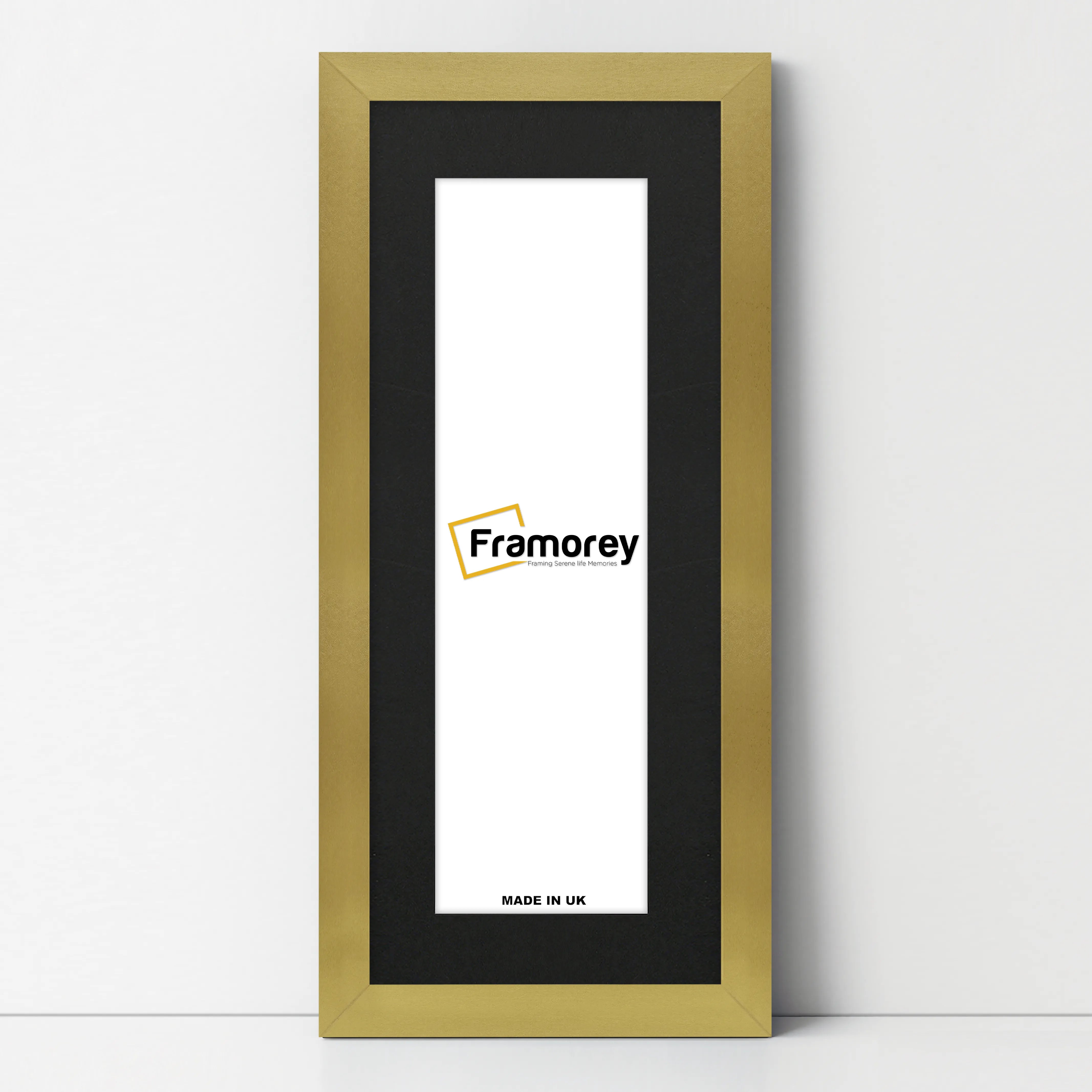 Panoramic Gold Picture Frame With Black Mount Wall Decor Frame
