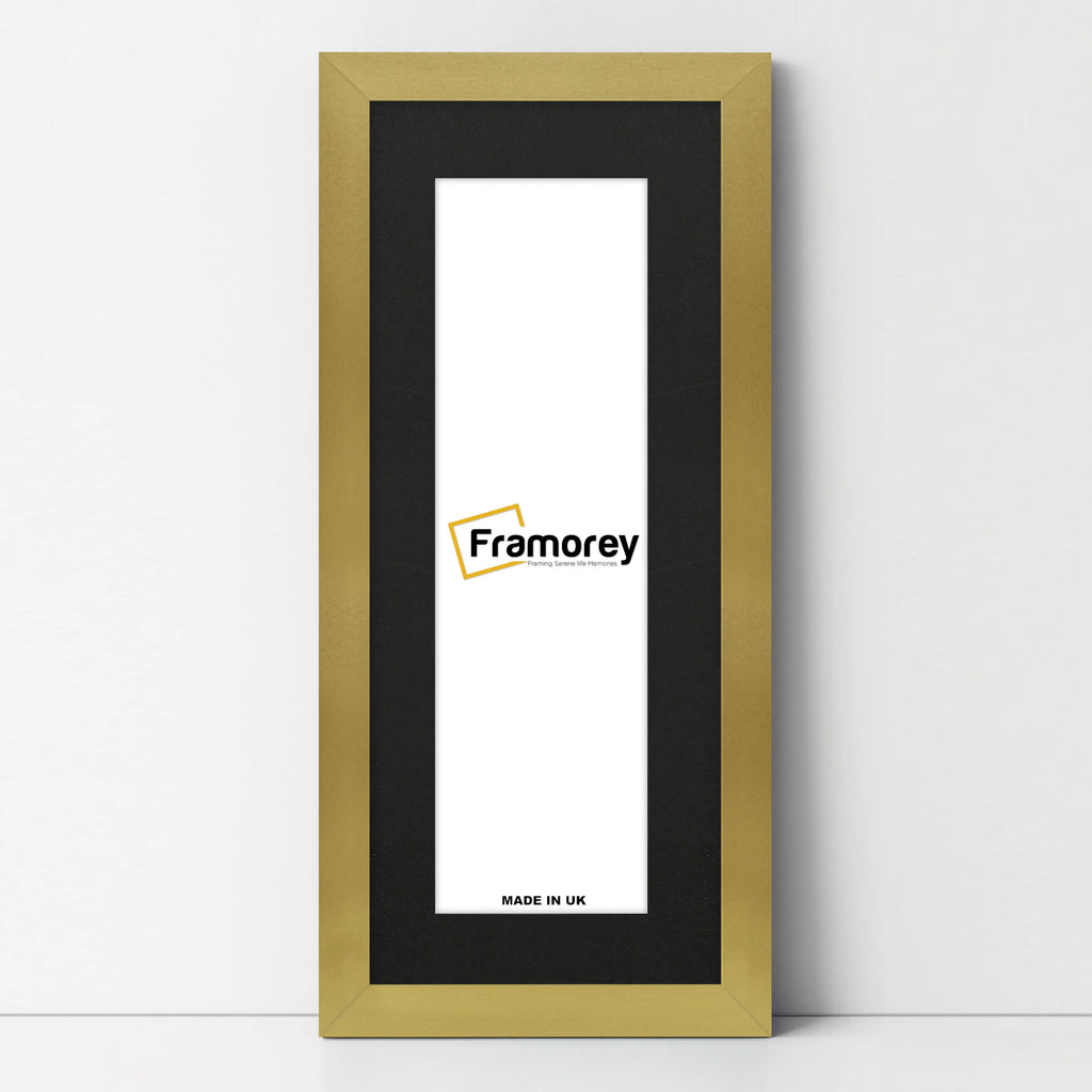 Panoramic Gold Picture Frame With Black Mount Wall Decor Frame