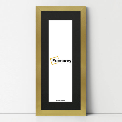Panoramic Gold Picture Frame With Black Mount Wall Decor Frame