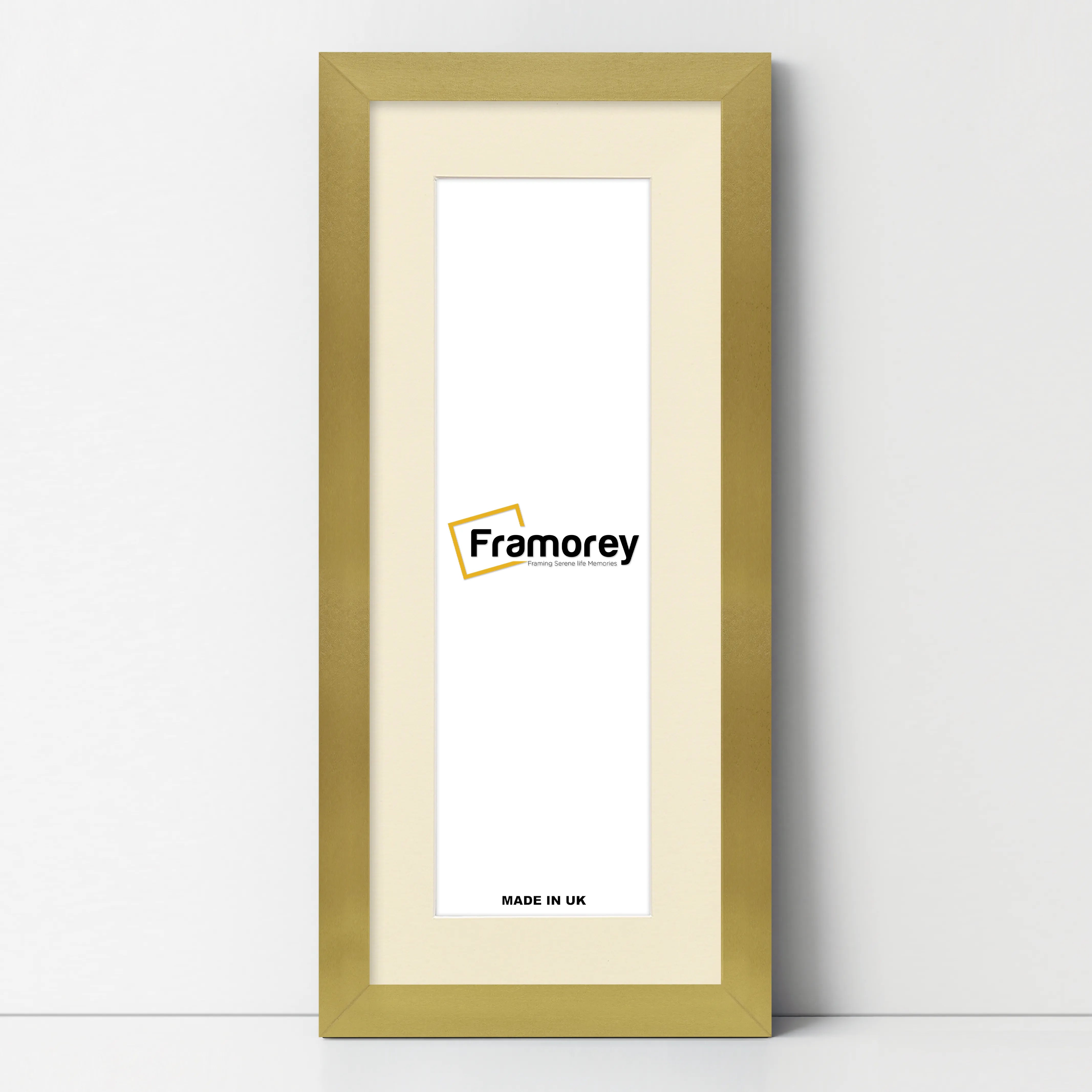 Panoramic Gold Picture Frame With Ivory Mount Wall Decor Frame