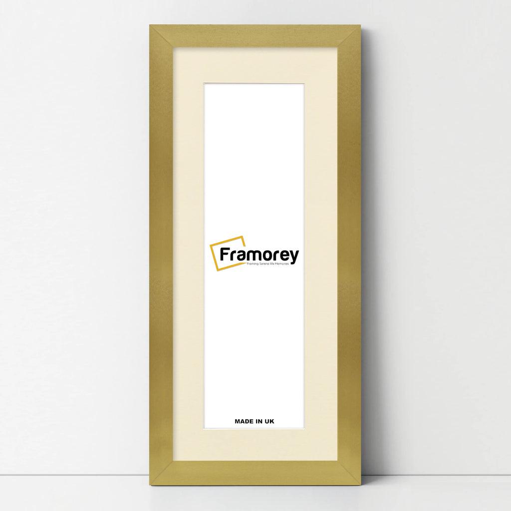 Panoramic Gold Picture Frame With Ivory Mount Wall Decor Frame