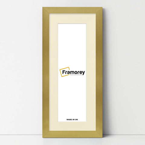 Panoramic Gold Picture Frame With Ivory Mount Wall Decor Frame