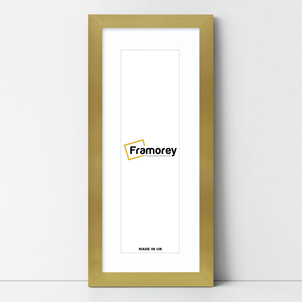 Panoramic Gold Picture Frame With White Mount Wall Decor Frame