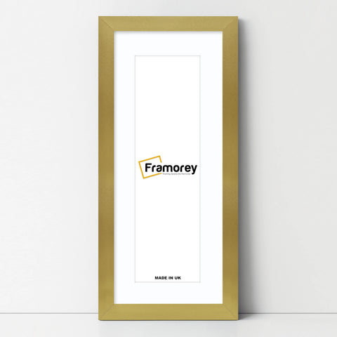 Panoramic Gold Picture Frame With White Mount Wall Decor Frame