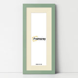 Panoramic Green Picture Frame With Ivory Mount Wall Decor Frame