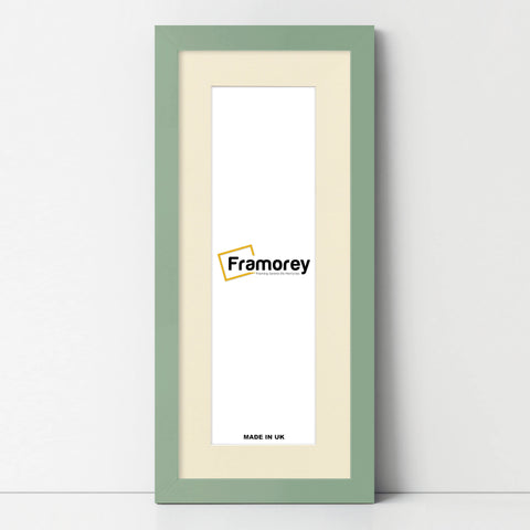 Panoramic Green Picture Frame With Ivory Mount Wall Decor Frame
