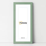 Panoramic Green Picture Frame With White Mount Wall Decor Frame