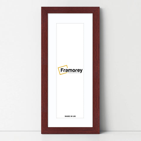Panoramic Mahogany Picture Frame With White Mount Wall Decor Frame