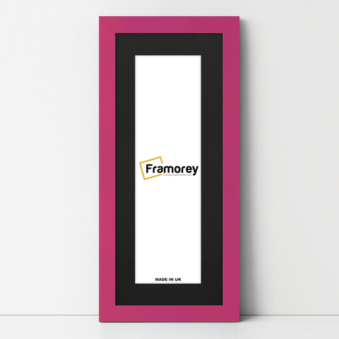 Panoramic Pink Picture Frame With Black Mount Wall Decor Frame