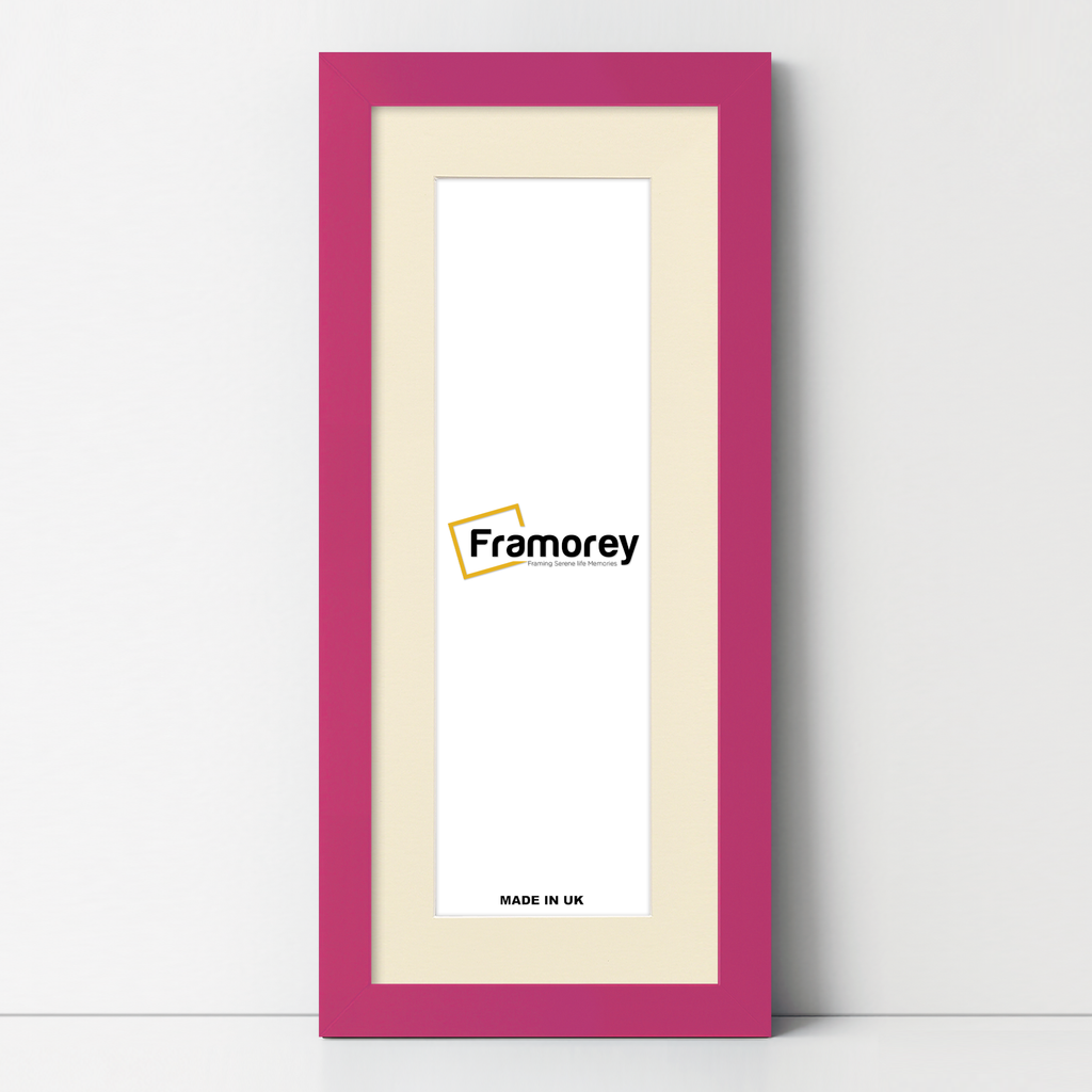 Panoramic Pink Picture Frame With Ivory Mount Wall Decor Frame