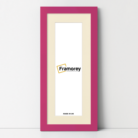 Panoramic Pink Picture Frame With Ivory Mount Wall Decor Frame