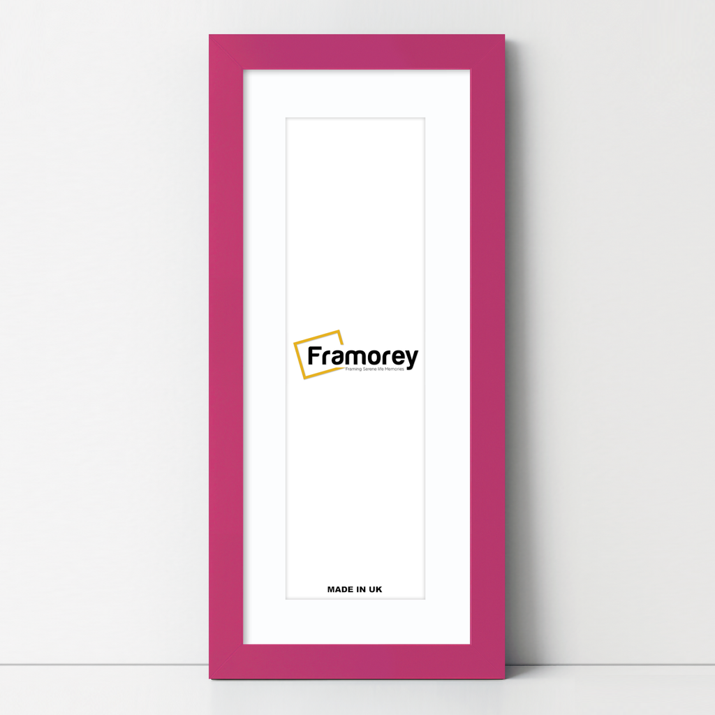 Panoramic Pink Picture Frame With White Mount Wall Decor Frame