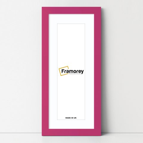 Panoramic Pink Picture Frame With White Mount Wall Decor Frame