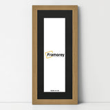 Panoramic Oak Picture Frame With Black Mount Wall Decor Frame