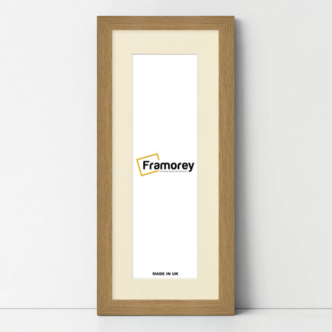 Panoramic Oak Picture Frame With Ivory Mount Wall Decor Frame