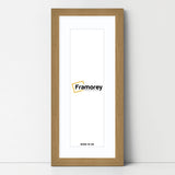 Panoramic Oak Picture Frame With White Mount Wall Decor Frame