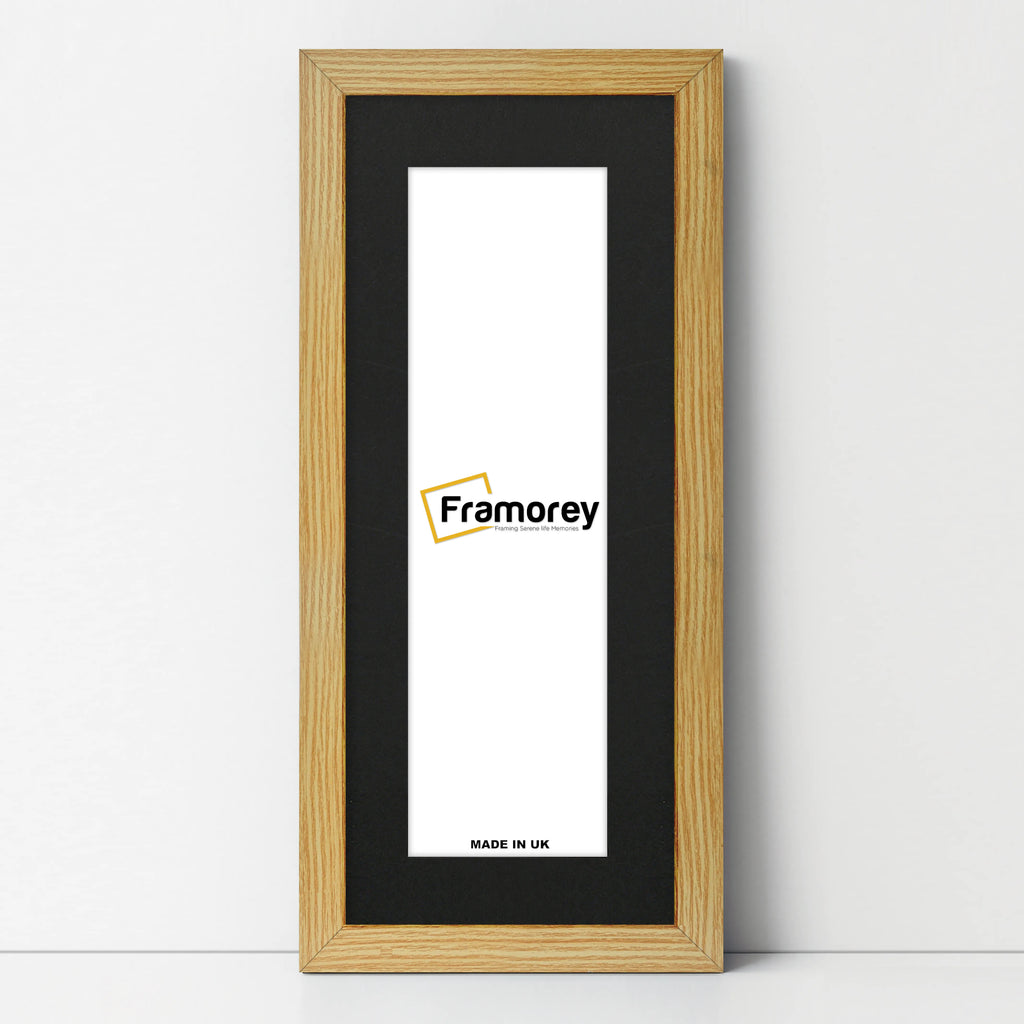 Panoramic Pine Picture Frame With Black Mount Wall Decor Frame