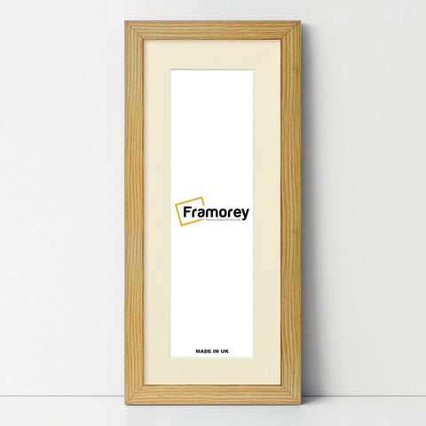 Panoramic Pine Picture Frame With Ivory Mount Wall Decor Frame
