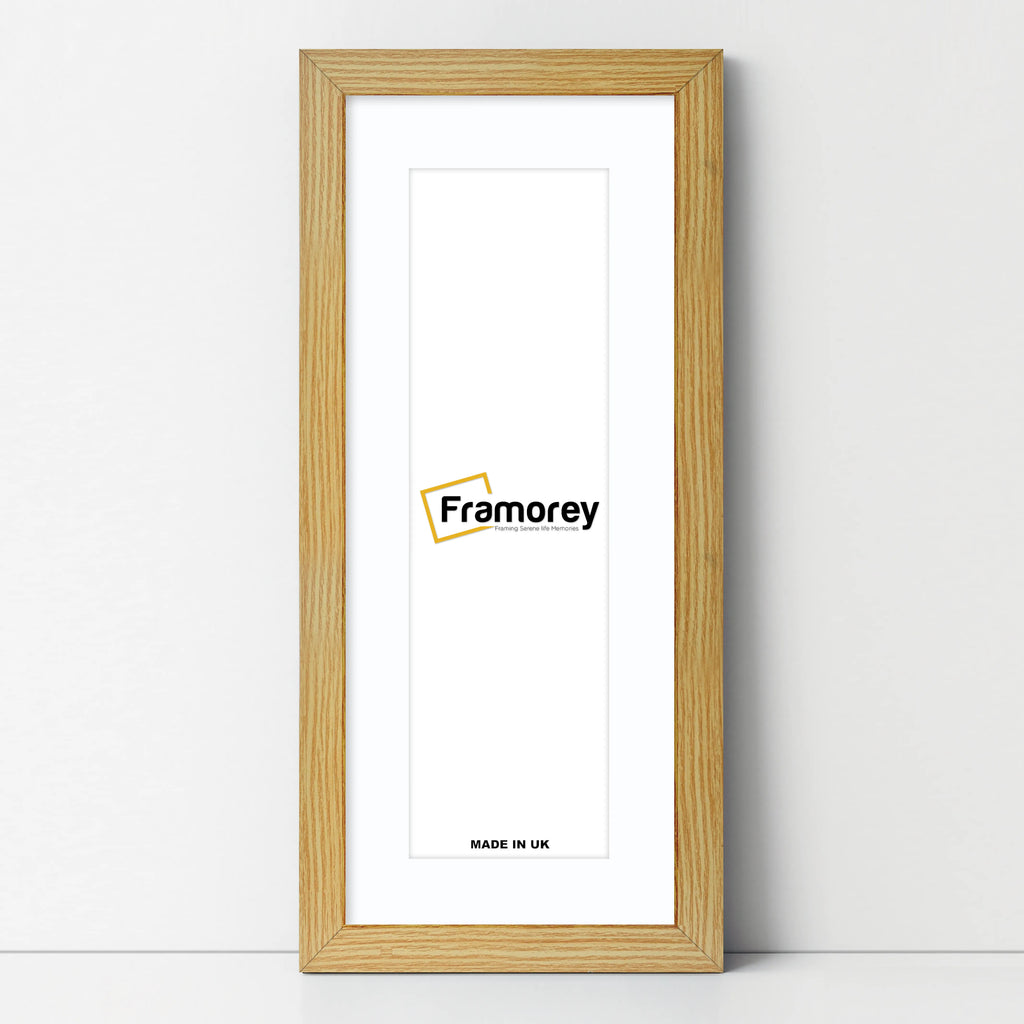 Panoramic Pine Picture Frame With White Mount Wall Decor Frame
