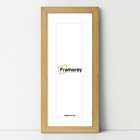 Panoramic Pine Picture Frame With White Mount Wall Decor Frame