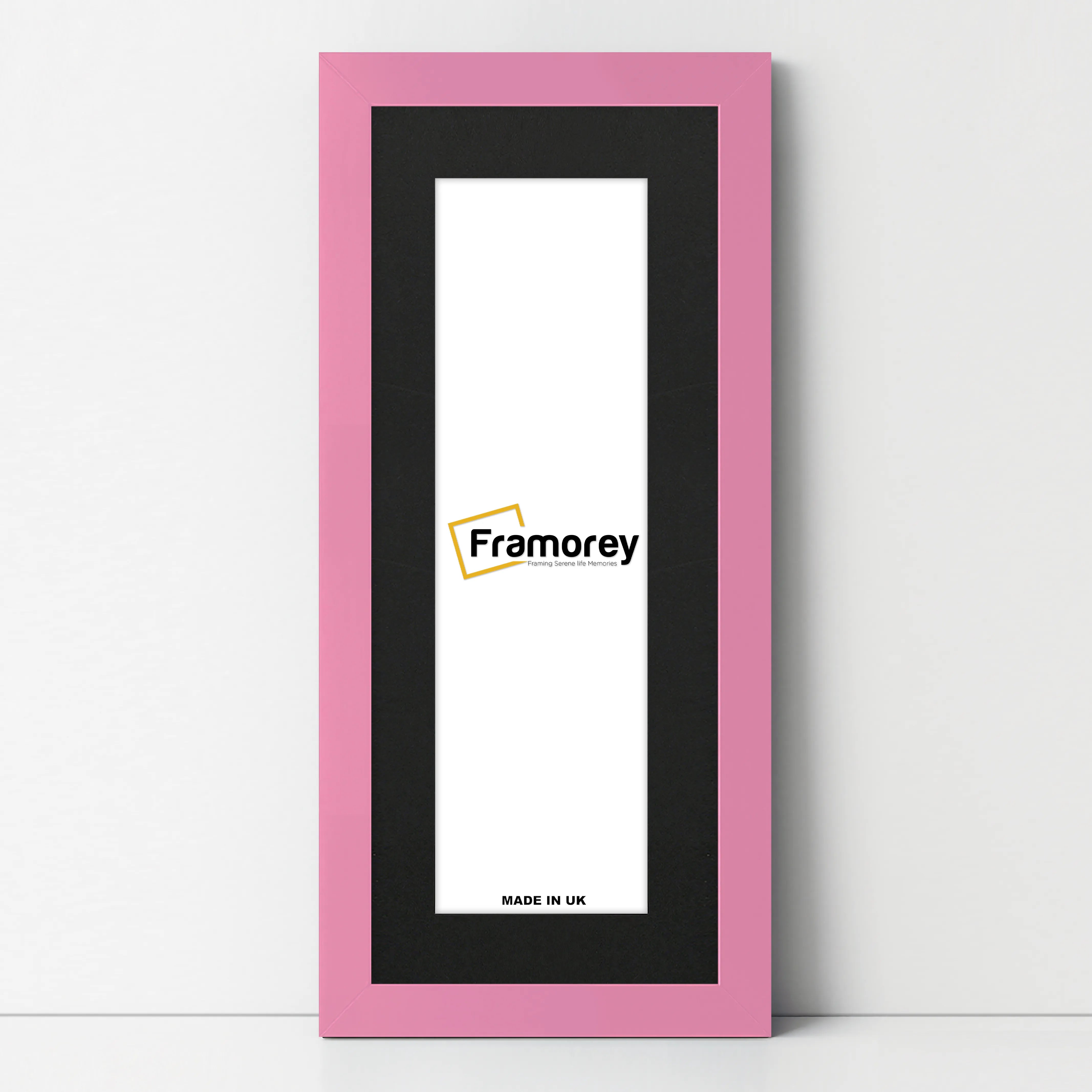 Panoramic Pink Picture Frame With Black Mount Wall Decor Frame
