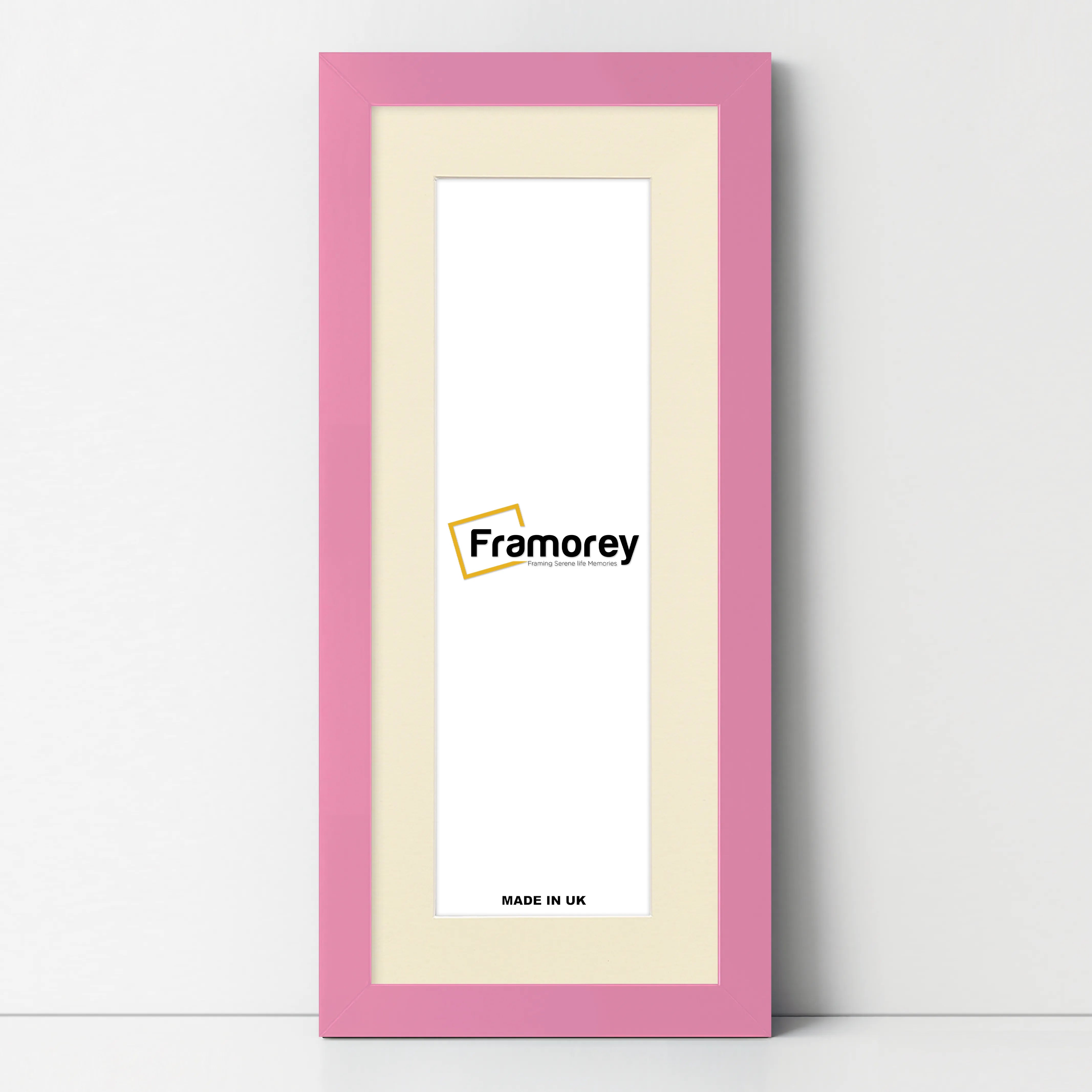 Panoramic Pink Picture Frame With Ivory Mount Wall Decor Frame
