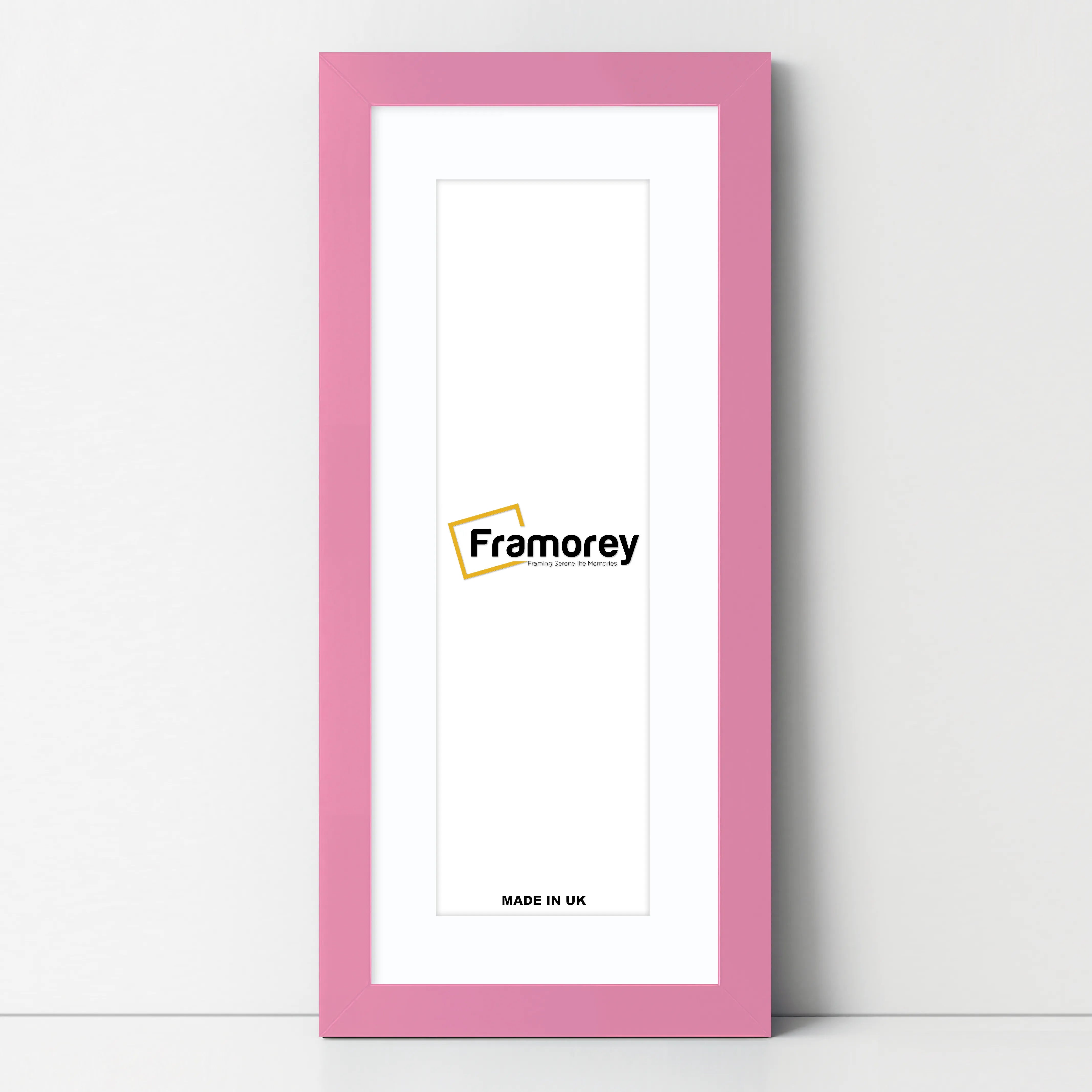 Panoramic Pink Picture Frame With White Mount Wall Decor Frame