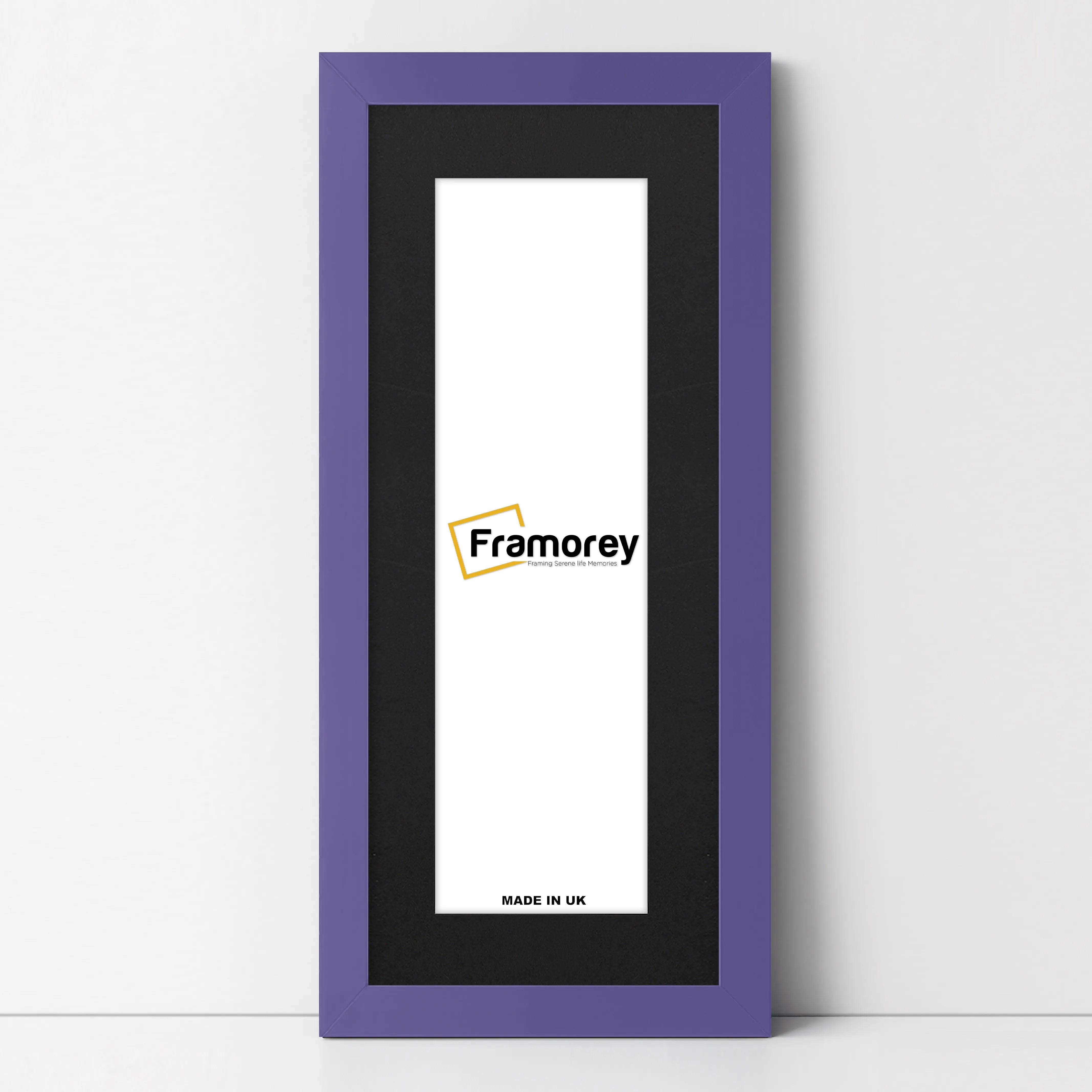Panoramic Purple Picture Frame With Black Mount
