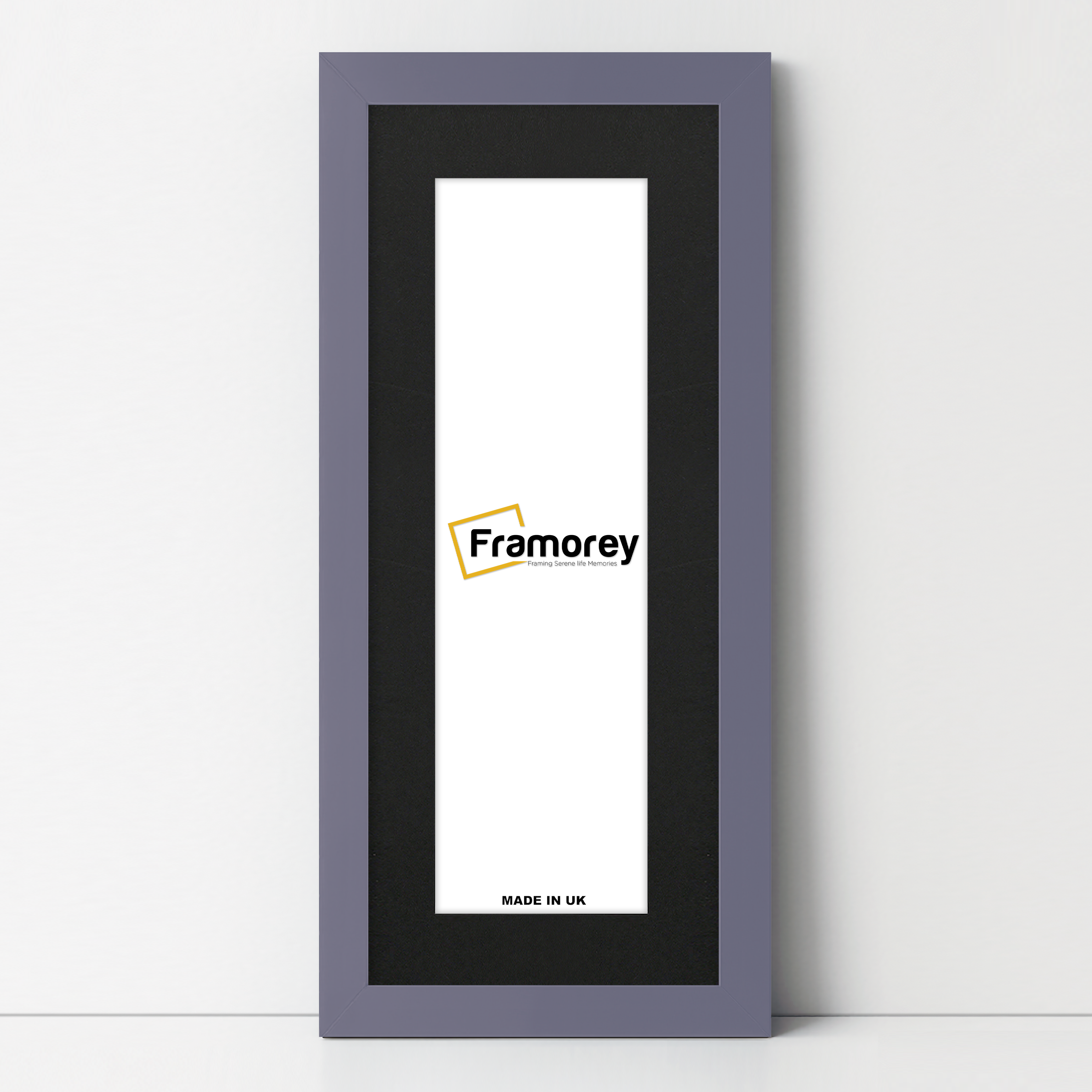 Panoramic Purple Picture Frame With Black Mount