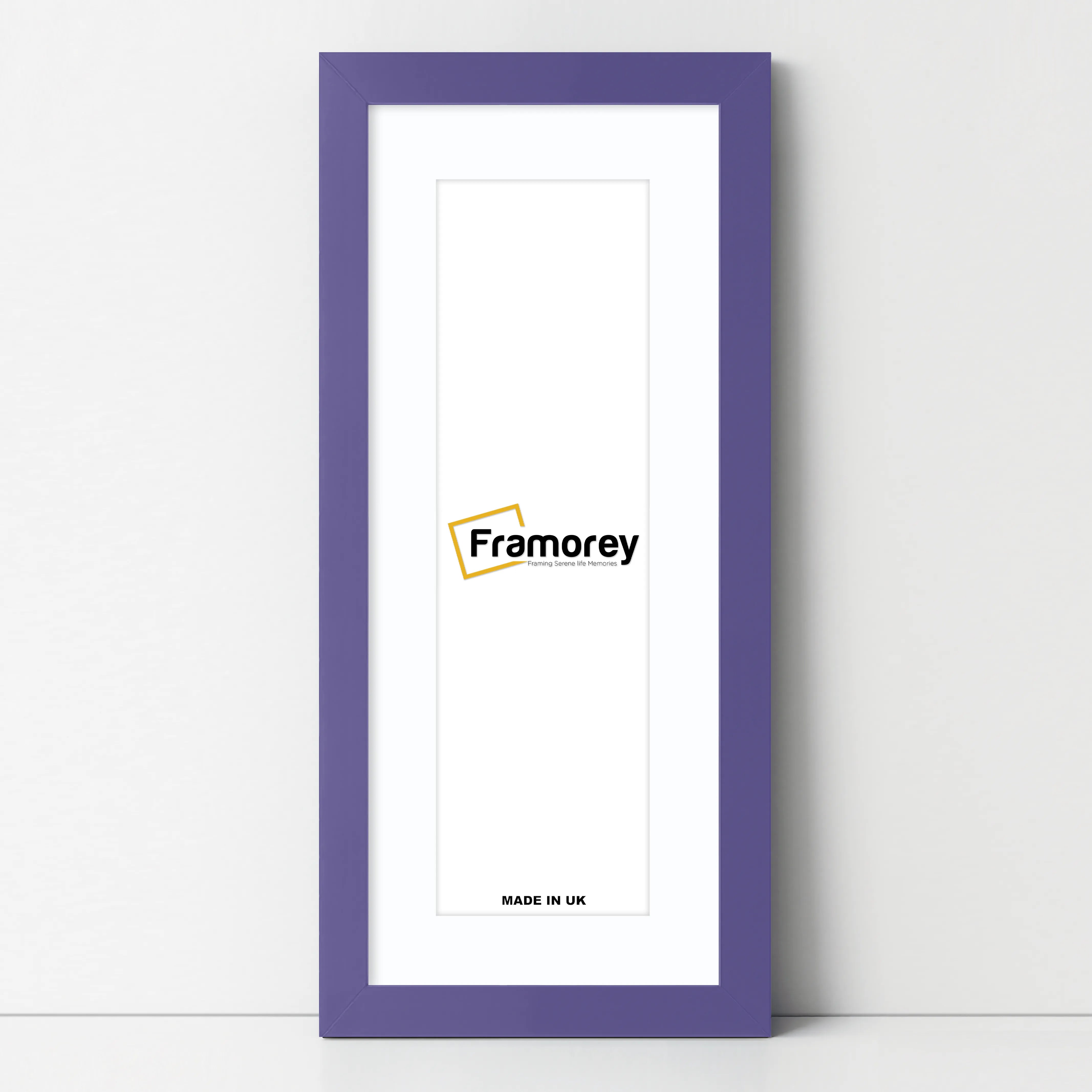 Panoramic Purple Picture Frame With White Mount