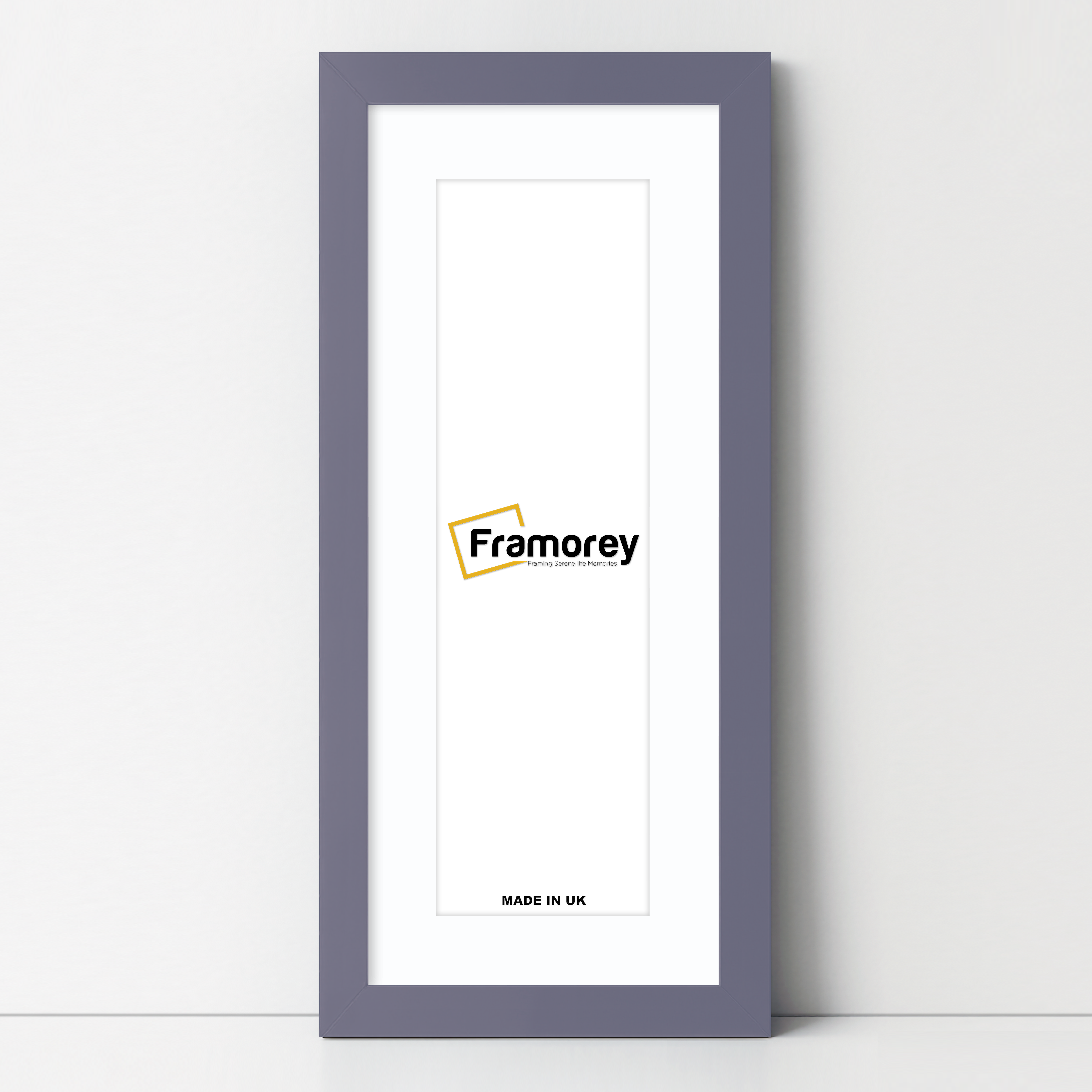 Panoramic Purple Picture Frame With White Mount