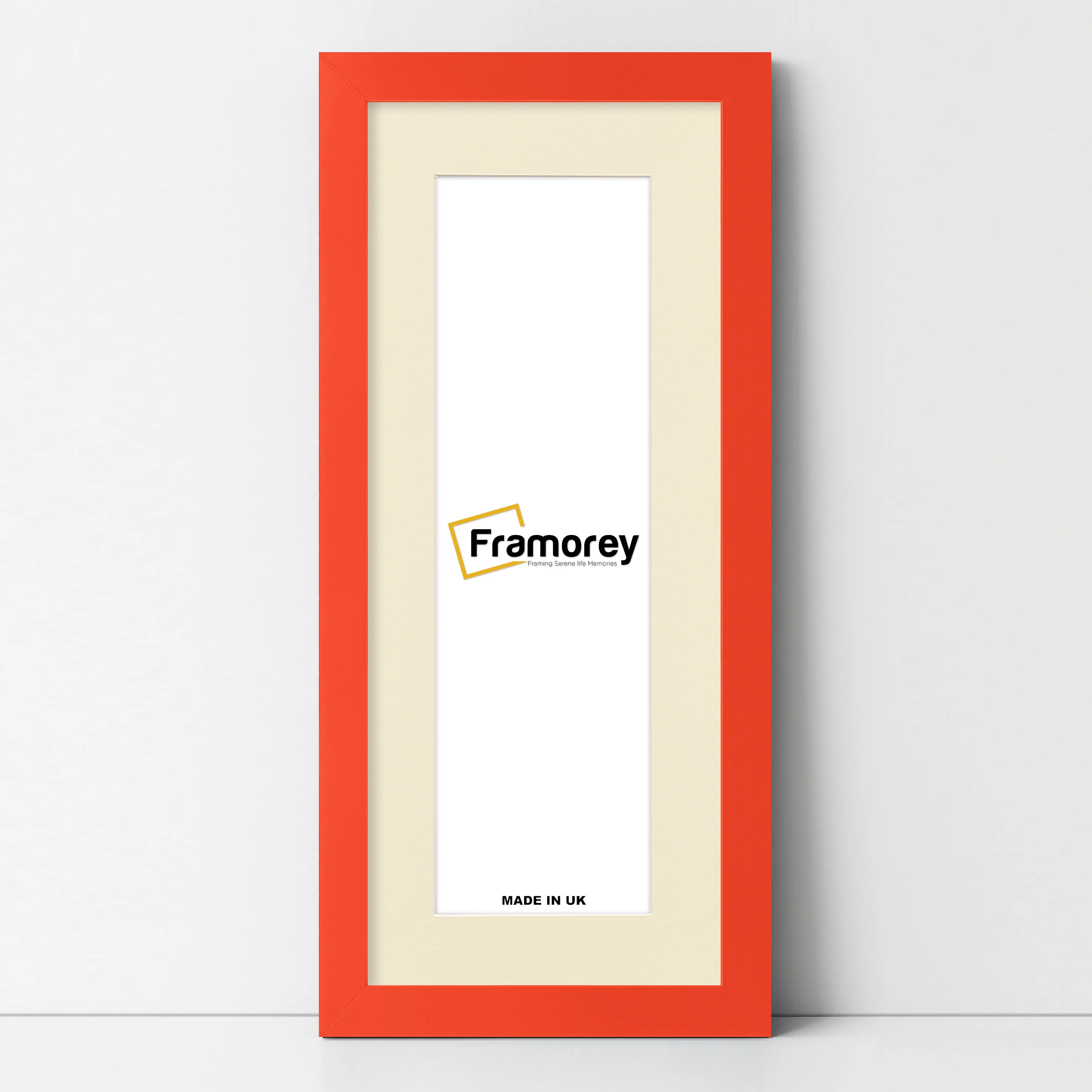 Panoramic Red Picture Frame With Ivory Mount Wall Decor Frame