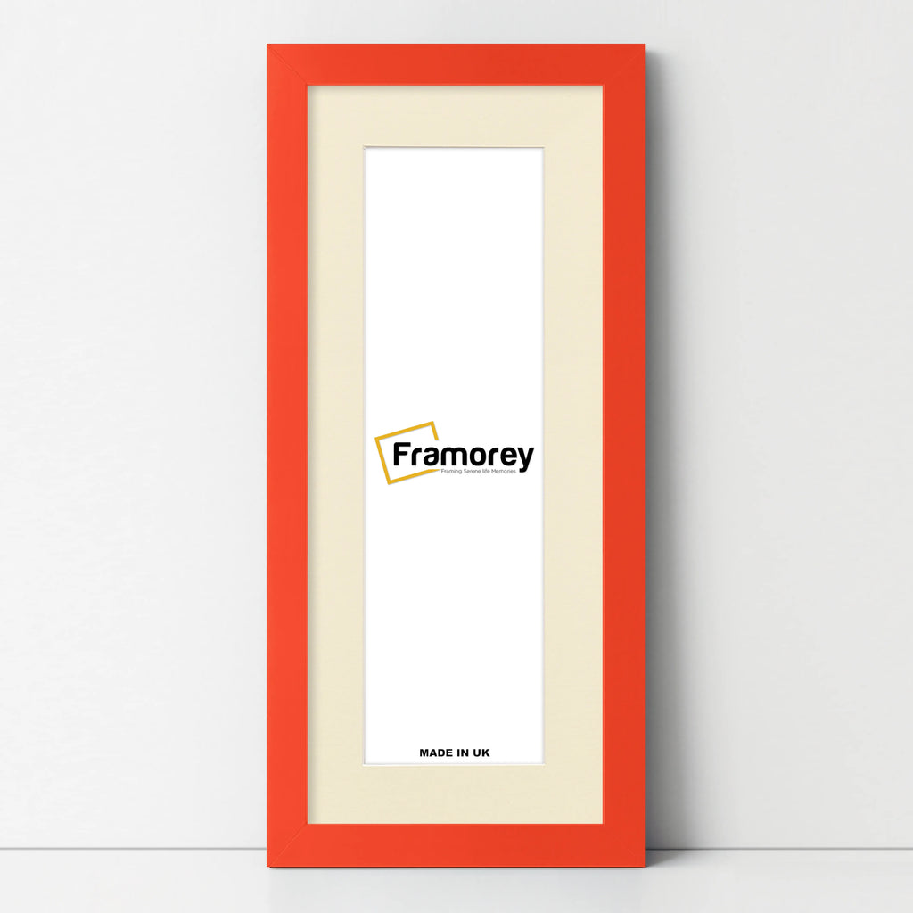 Panoramic Red Picture Frame With Ivory Mount Wall Decor Frame