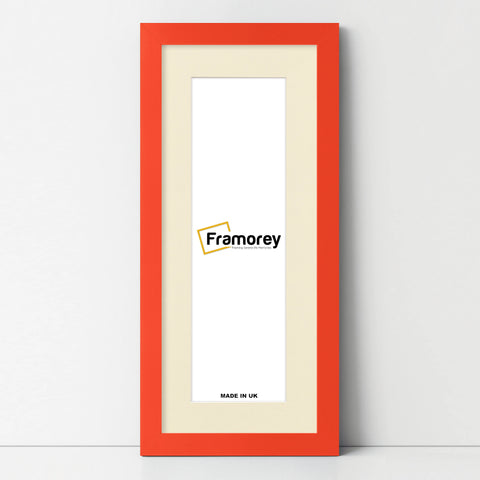 Panoramic Red Picture Frame With Ivory Mount Wall Decor Frame