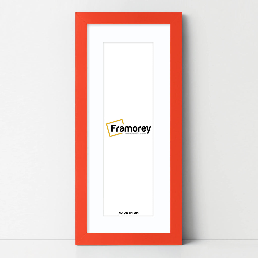 Panoramic Red Picture Frame With White Mount