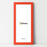 Panoramic Red Picture Frame With White Mount