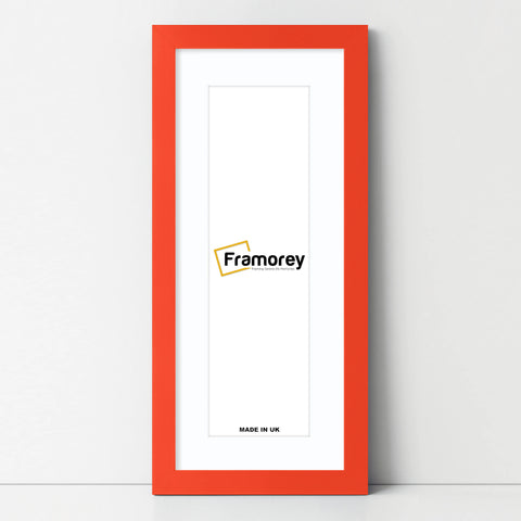 Panoramic Red Picture Frame With White Mount