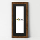 Panoramic Rustic Oak Picture Frame With Black Mount Wall Decor Frame