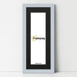 Panoramic Light Grey Picture Frame With Black Mount Wall Decor Frame