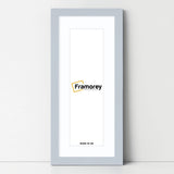 Panoramic Light Grey Picture Frame With White Mount Wall Decor Frame