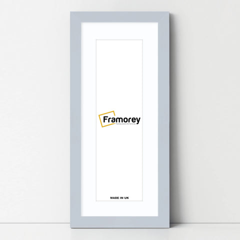 Panoramic Light Grey Picture Frame With White Mount Wall Decor Frame