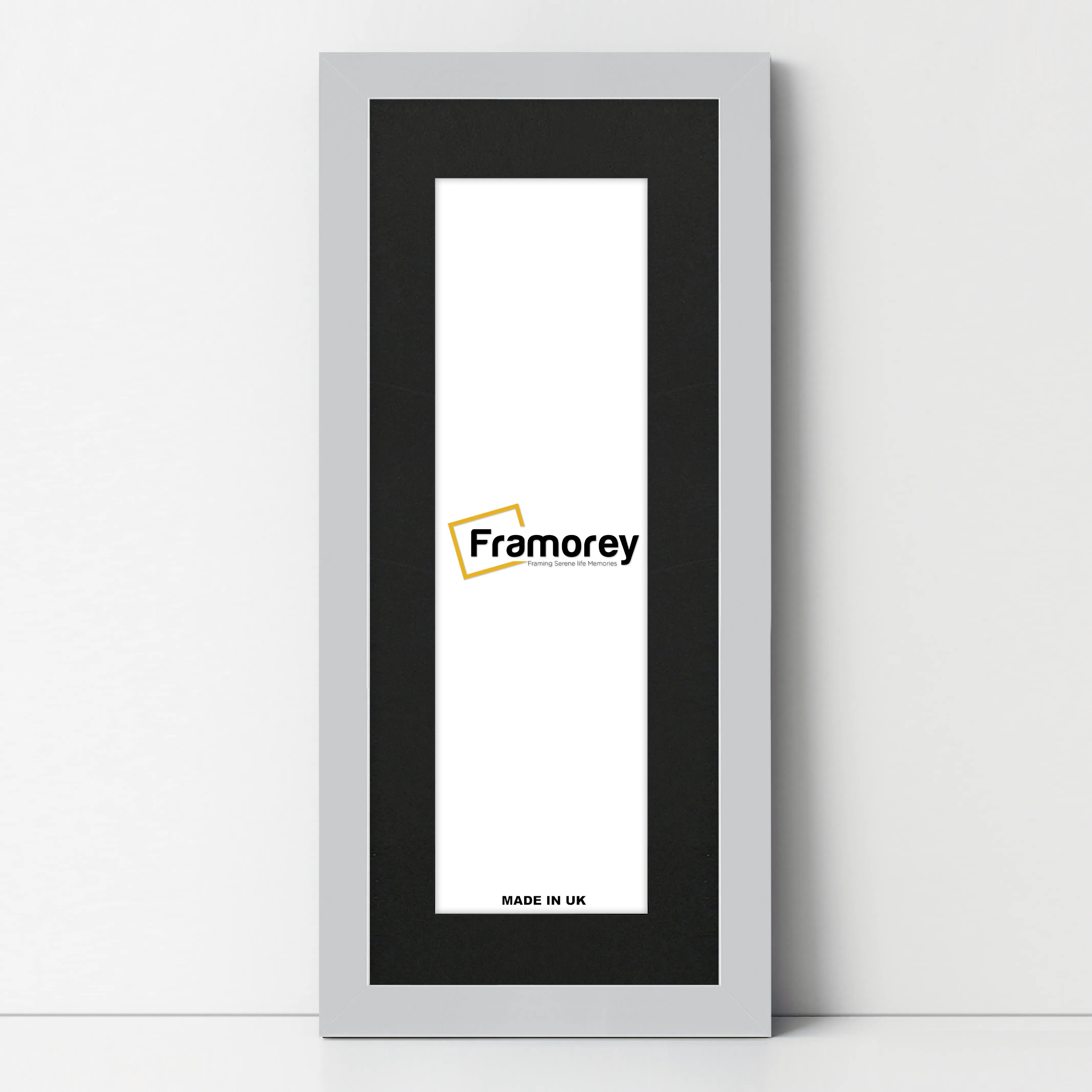 Panoramic Silver Picture Frame With Black Mount Wall Decor Frame
