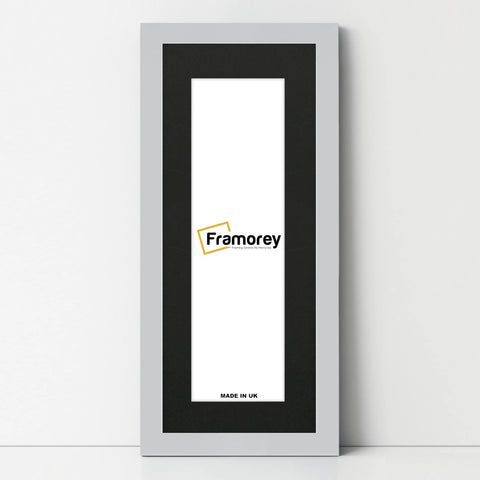 Panoramic Silver Picture Frame With Black Mount Wall Decor Frame