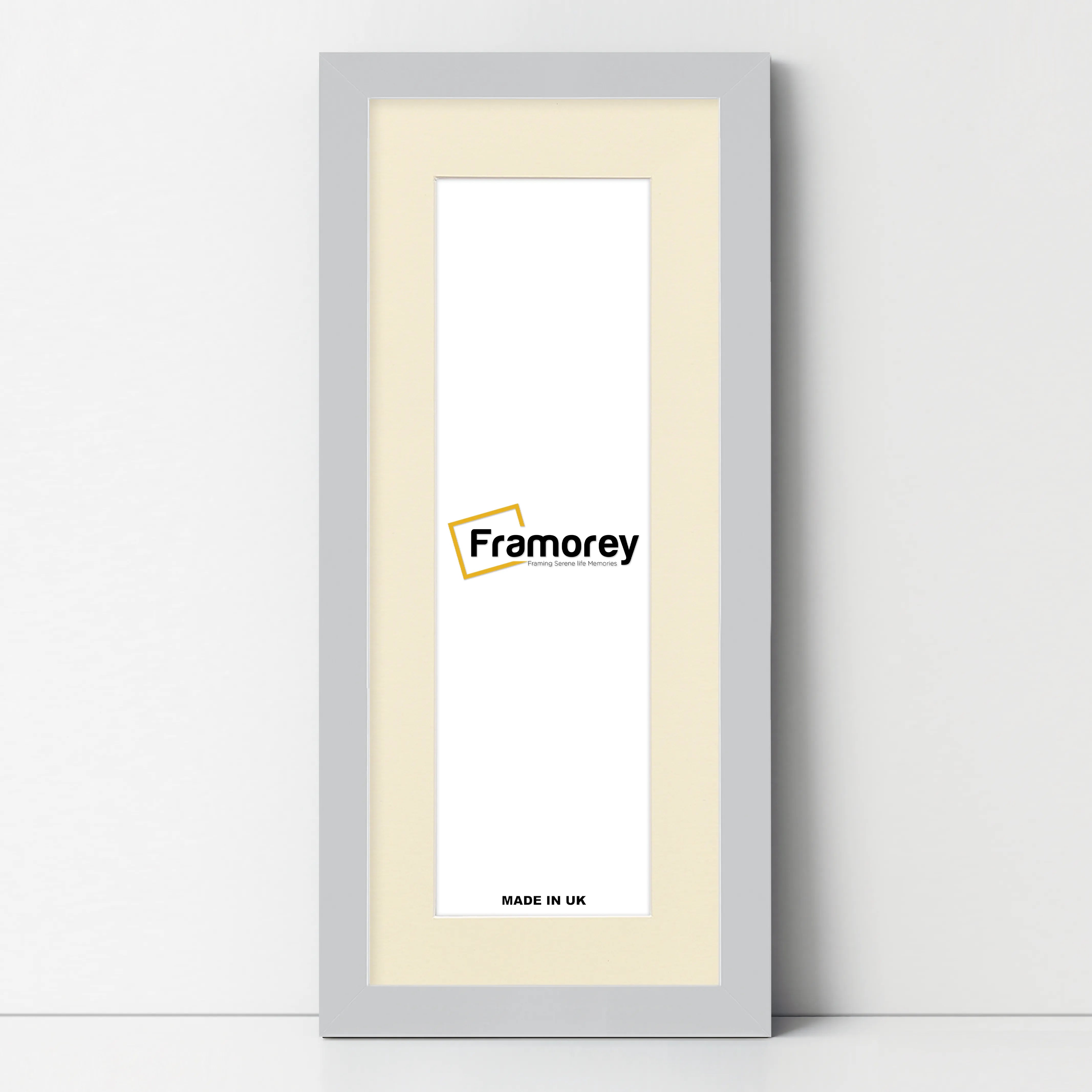 Panoramic Silver Picture Frame With Ivory Mount Wall Decor Frame