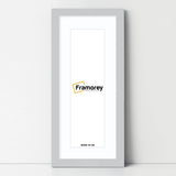 Panoramic Silver Picture Frame With White Mount