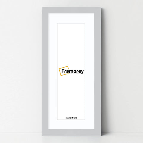 Panoramic Silver Picture Frame With White Mount