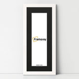 Panoramic White Picture Frame With Black Mount Wall Decor Frame