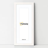 Panoramic White Picture Frame With White Mount