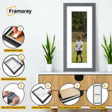 Panoramic Dark Grey Picture Frame With White Mount