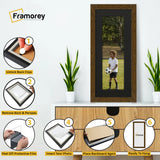 Panoramic Dark Oak Picture Frame With Black Mount Wall Decor Frame